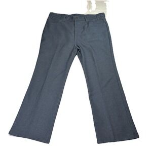 Vtg Levi's Poly Trousers Men 42x30 Blue 90s Dress Work Pants Dacron *READ 42x28*